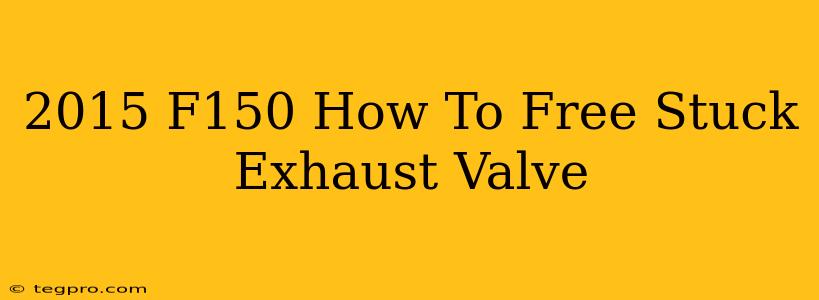 2015 F150 How To Free Stuck Exhaust Valve