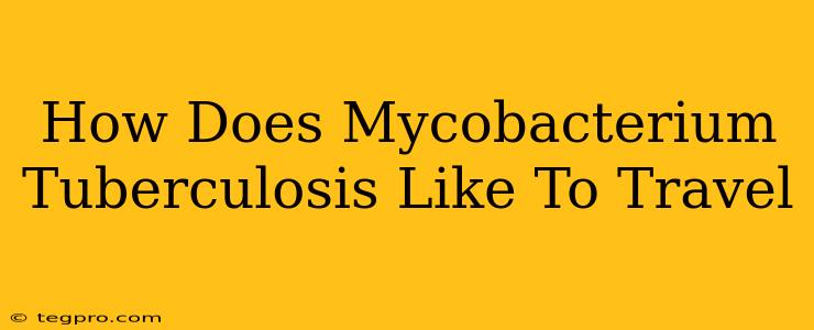 How Does Mycobacterium Tuberculosis Like To Travel