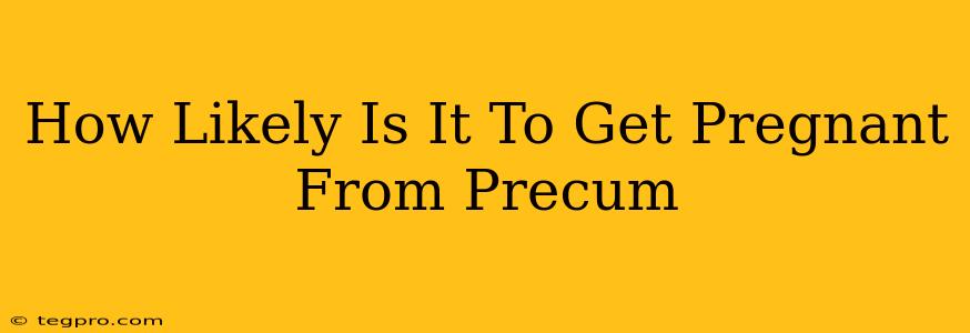 How Likely Is It To Get Pregnant From Precum