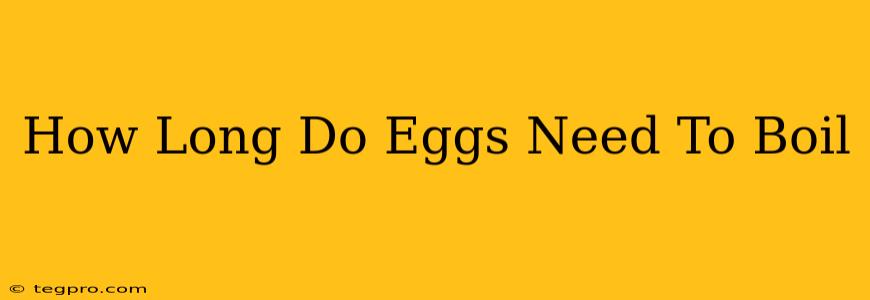 How Long Do Eggs Need To Boil