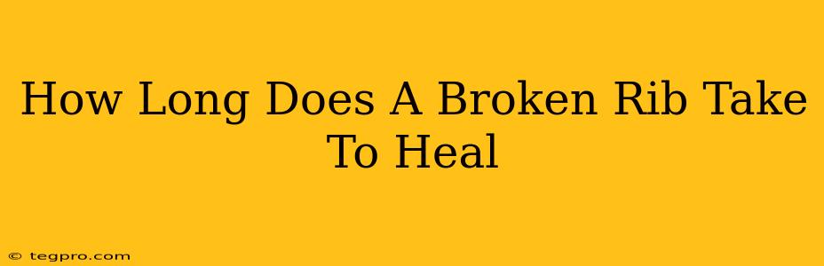 How Long Does A Broken Rib Take To Heal