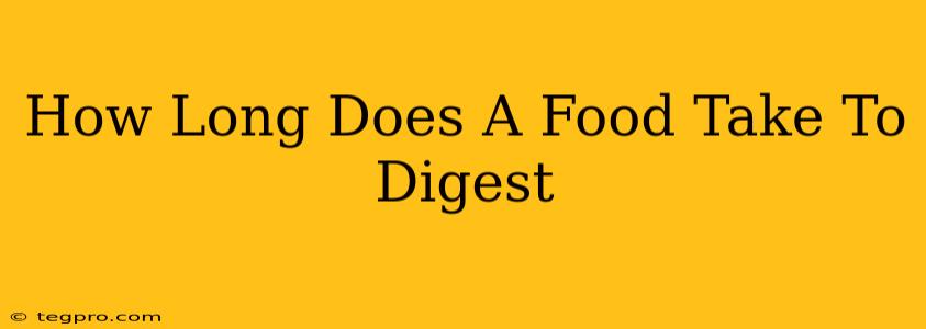 How Long Does A Food Take To Digest