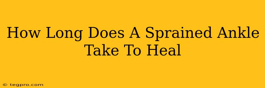 How Long Does A Sprained Ankle Take To Heal