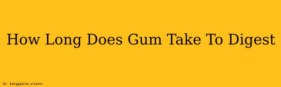 How Long Does Gum Take To Digest