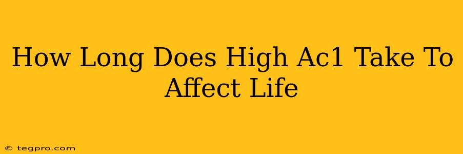 How Long Does High Ac1 Take To Affect Life