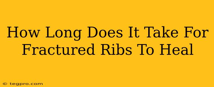 How Long Does It Take For Fractured Ribs To Heal