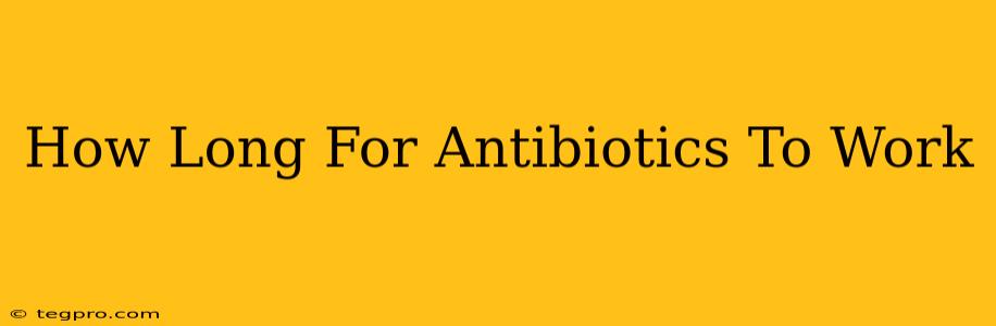 How Long For Antibiotics To Work