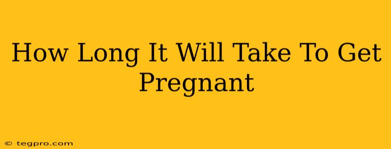 How Long It Will Take To Get Pregnant