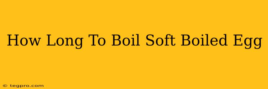 How Long To Boil Soft Boiled Egg