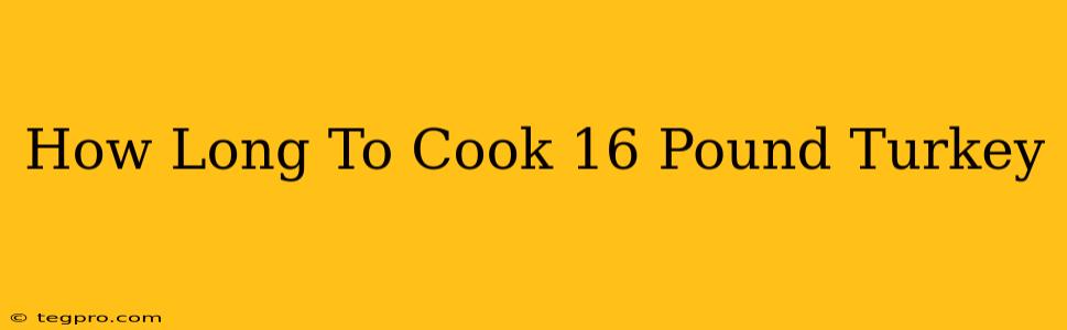 How Long To Cook 16 Pound Turkey