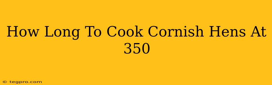 How Long To Cook Cornish Hens At 350