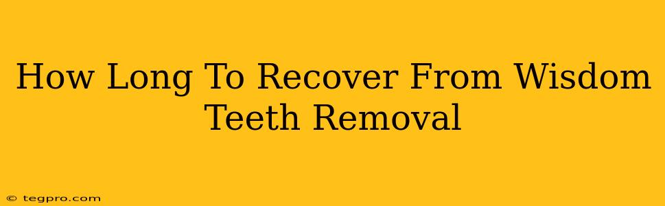 How Long To Recover From Wisdom Teeth Removal