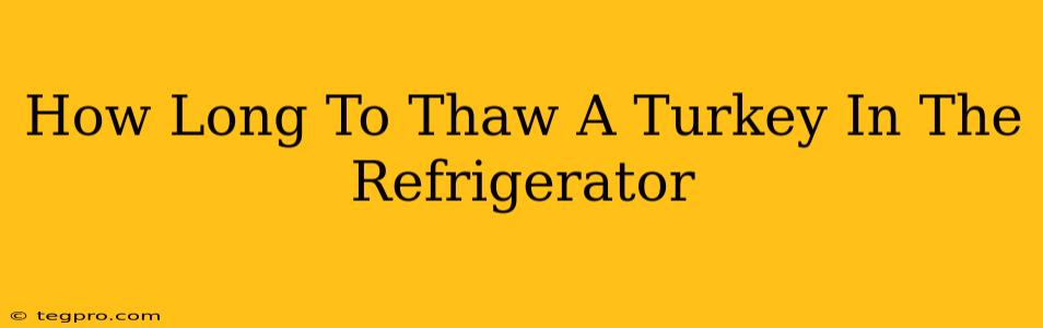 How Long To Thaw A Turkey In The Refrigerator