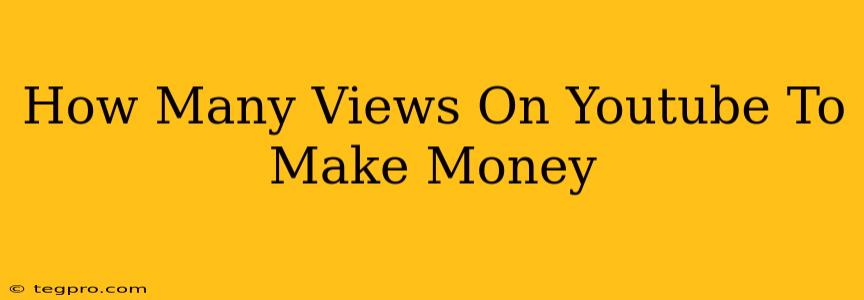 How Many Views On Youtube To Make Money