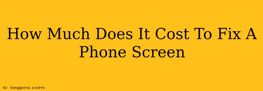 How Much Does It Cost To Fix A Phone Screen