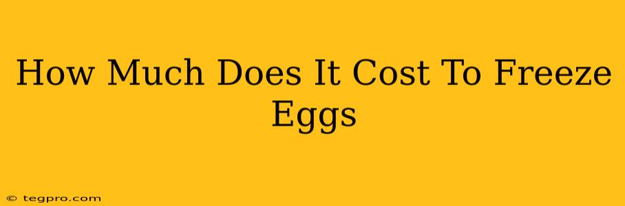 How Much Does It Cost To Freeze Eggs