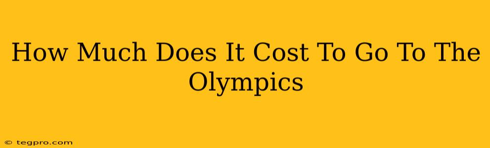 How Much Does It Cost To Go To The Olympics