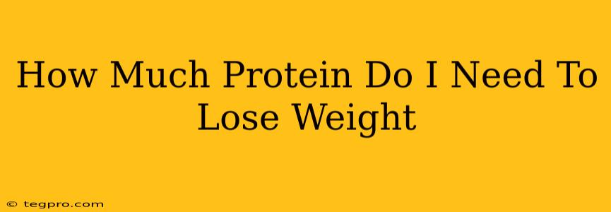 How Much Protein Do I Need To Lose Weight