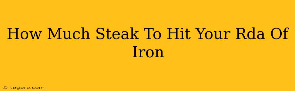 How Much Steak To Hit Your Rda Of Iron