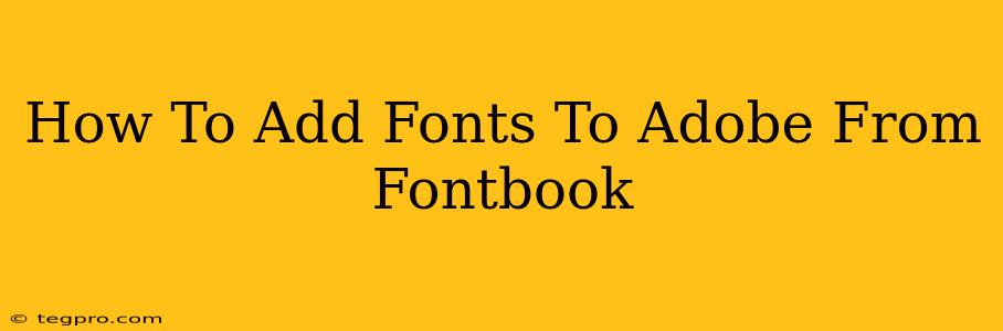 How To Add Fonts To Adobe From Fontbook