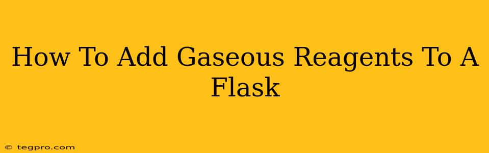 How To Add Gaseous Reagents To A Flask