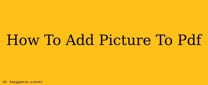 How To Add Picture To Pdf