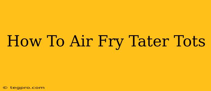 How To Air Fry Tater Tots