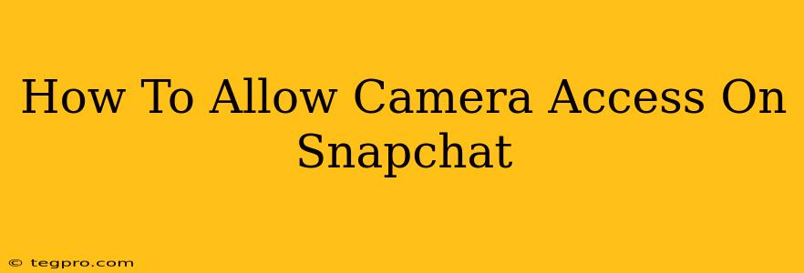 How To Allow Camera Access On Snapchat