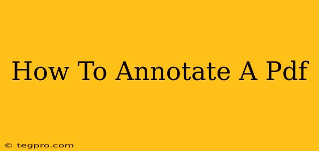 How To Annotate A Pdf