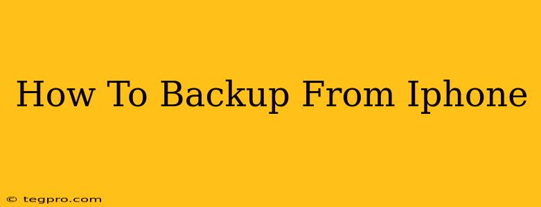 How To Backup From Iphone