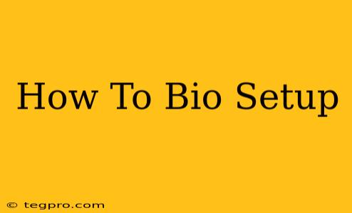 How To Bio Setup