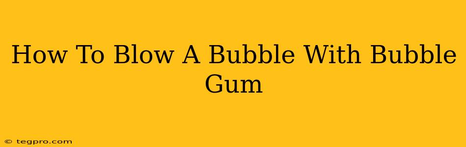 How To Blow A Bubble With Bubble Gum