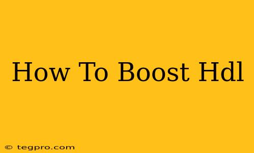 How To Boost Hdl