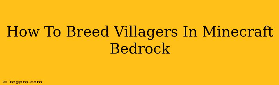 How To Breed Villagers In Minecraft Bedrock