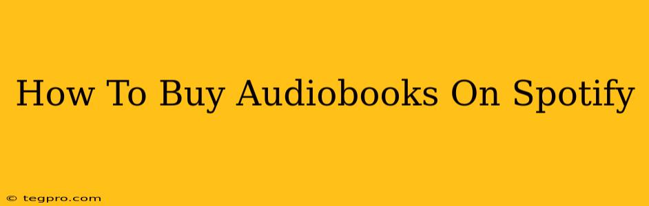 How To Buy Audiobooks On Spotify