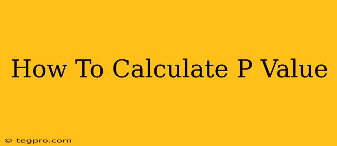 How To Calculate P Value