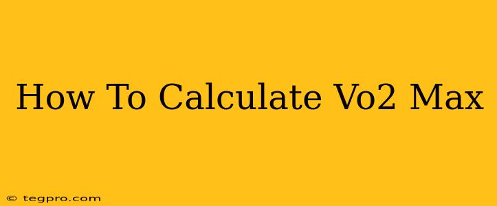 How To Calculate Vo2 Max