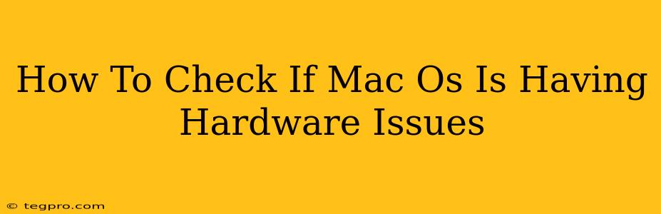 How To Check If Mac Os Is Having Hardware Issues