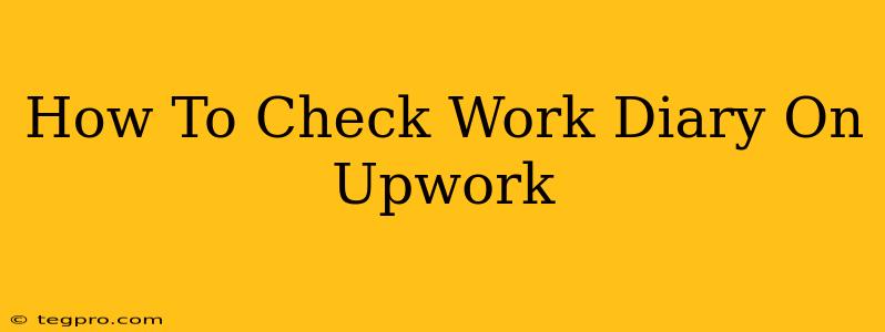 How To Check Work Diary On Upwork