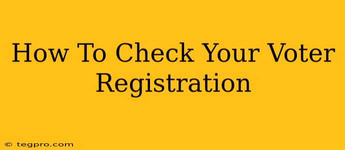 How To Check Your Voter Registration