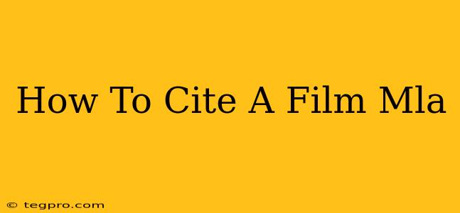 How To Cite A Film Mla