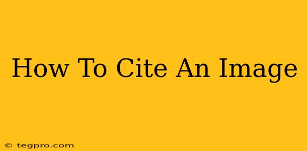 How To Cite An Image