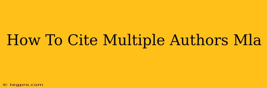 How To Cite Multiple Authors Mla