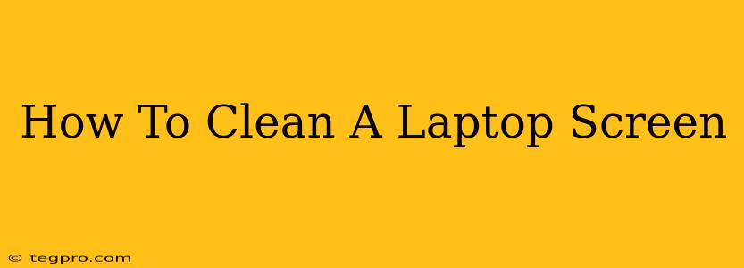 How To Clean A Laptop Screen