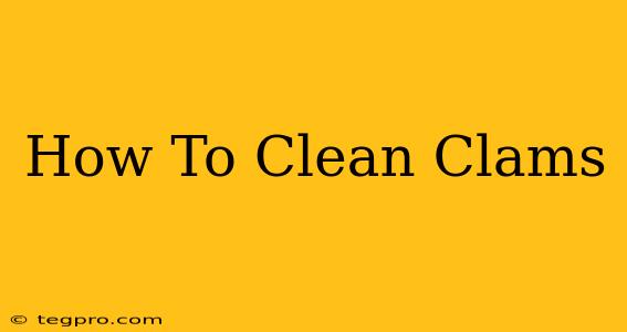 How To Clean Clams