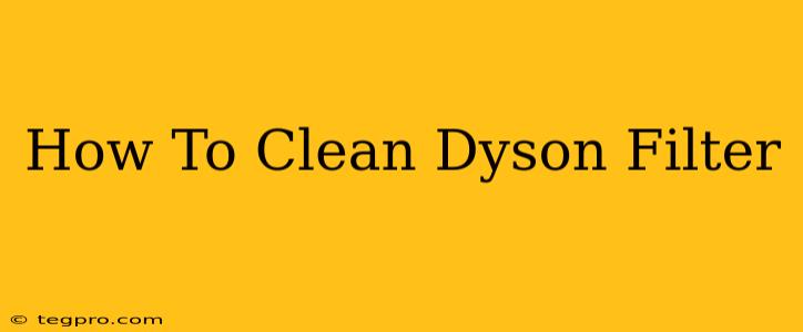 How To Clean Dyson Filter