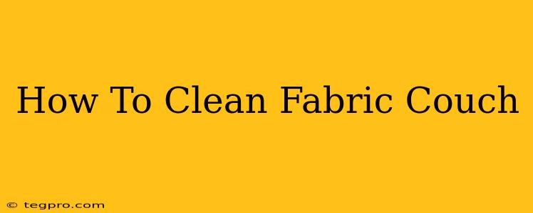 How To Clean Fabric Couch