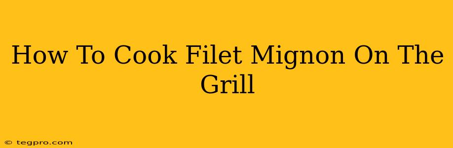 How To Cook Filet Mignon On The Grill