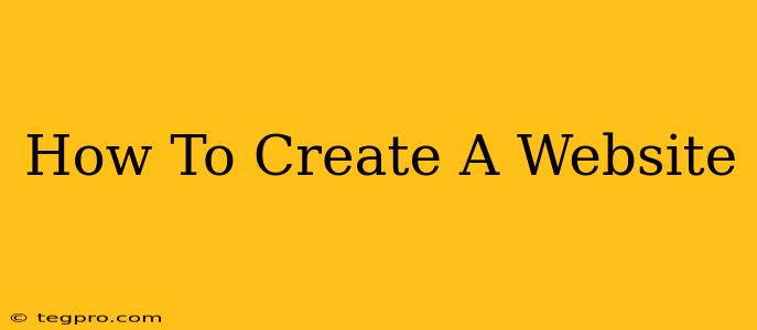 How To Create A Website