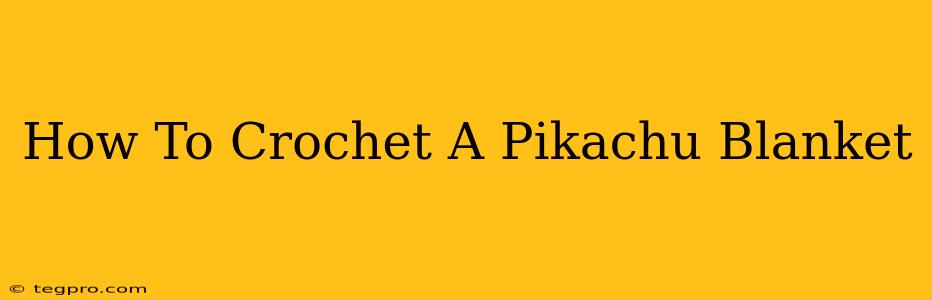 How To Crochet A Pikachu Blanket